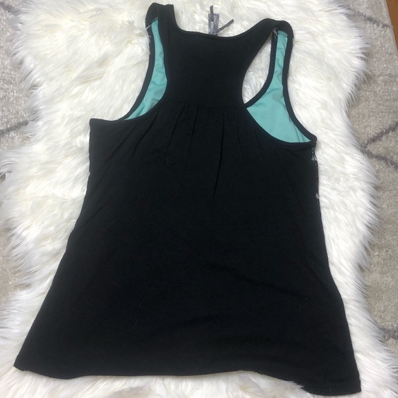 Vanity Mint Green Black Lace Tank Top - Picture 6 of 15